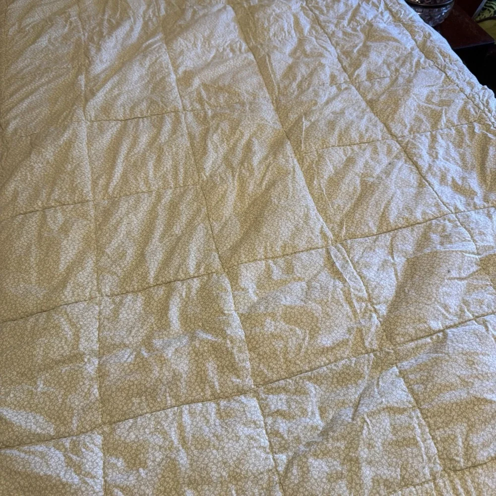 Vintage Shabby Chic Quilted Patchwork Quilt Floral Chenille Baby Throw  Blanket